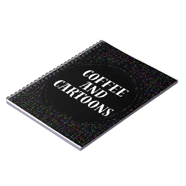 Cuaderno Café y Dibujos Animados (Lado Izquierdo)
