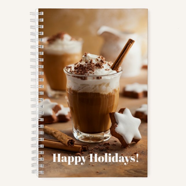 Cuaderno Café y galleta de Navidades de vacaciones (Anverso)