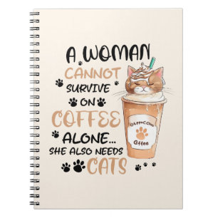 Cuaderno Café y gatos - Arte Cute Kawaii