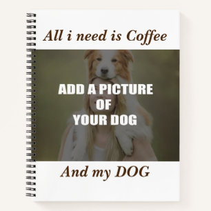 Cuaderno Café y mi Cojín decorativo de perro