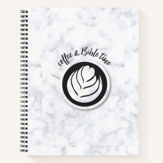 Cuaderno Café y tiempo de la Biblia (logotipo) Mármol