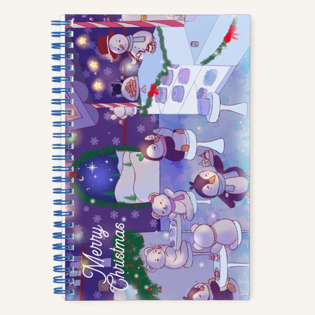 Cuaderno Cafetería Snowman de navidad (Anverso)