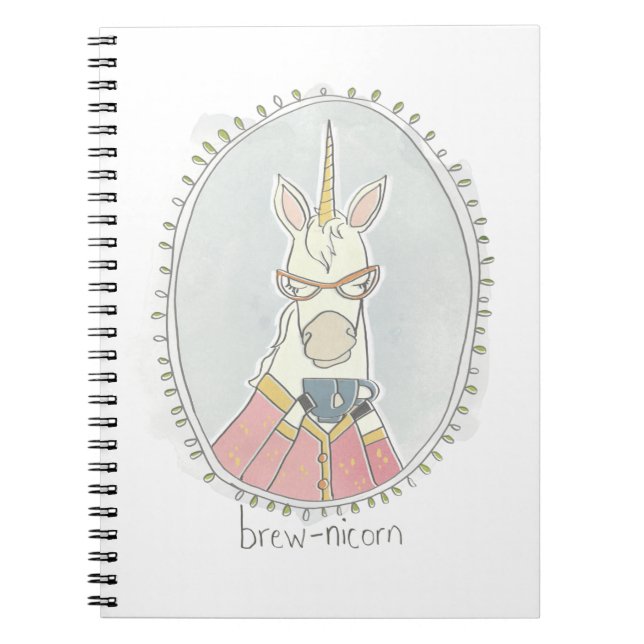 Cuaderno Caffeinated Cutie | Brew Unicorn (Frente)