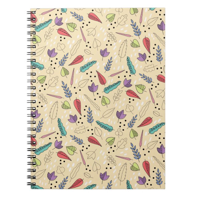 Cuaderno Caída Colorida de la Hoja de Otoño Medley (Frente)