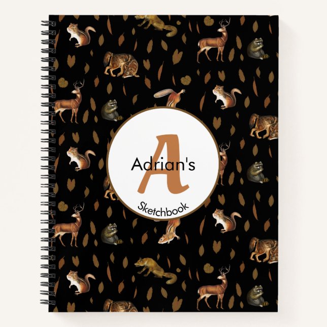 Cuaderno Caída de Animales Forestales El Otoño Sale Del Lib (Anverso)