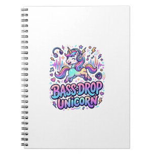 Cuaderno Caída de bajo unicornio idea de regalo tipografía
