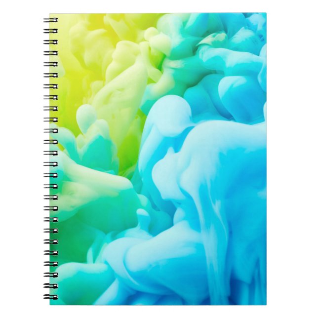 Cuaderno Caída de tinta en el fondo del agua abstracto, fon (Frente)