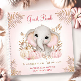 Cuaderno Caída Elephant Calabaza Chica Bebé ducha Guest Boo