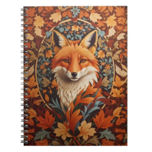 Cuaderno Caída estacional deja la cara de Fox roja