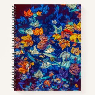 Cuaderno Caída índigo deja giratoria