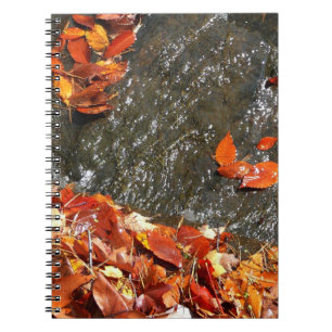 Cuaderno Caídas en cataratas en fotografía de otoño