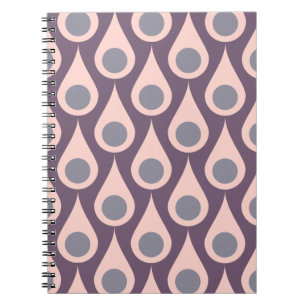 Cuaderno Caídas Retro Púrpura Y Rosa
