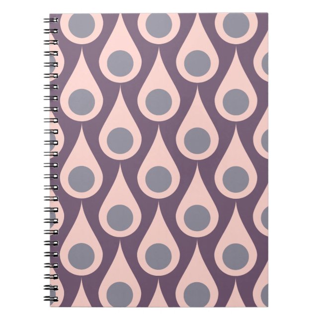 Cuaderno Caídas Retro Púrpura Y Rosa (Frente)