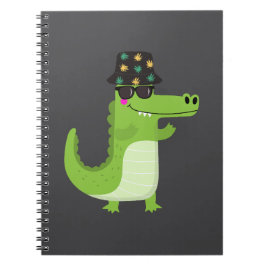 Cuaderno Caimán genial con gafas de sol |