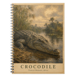 Cuaderno Caimán Humedales Africanos VINTAGE