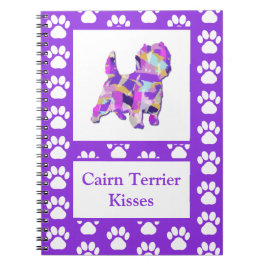 Cuaderno Cairn Terrier besa una silueta de perro lindo PPY&