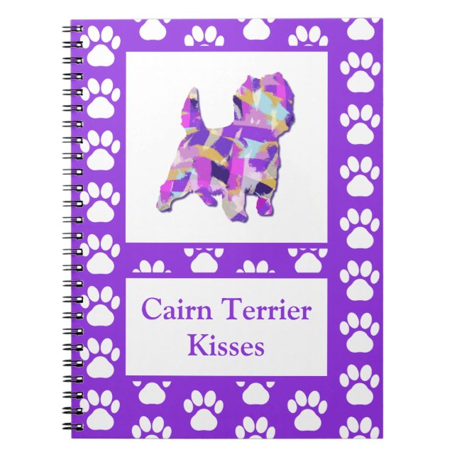 Cuaderno Cairn Terrier besa una silueta de perro lindo PPY& (Frente)