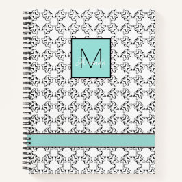 Cuaderno Caja de Aqua Ligera en Patrón Blanco y Negro