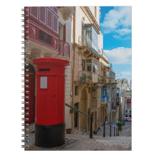 Cuaderno Caja de correo rojo vintage en Malta