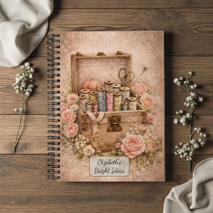 Cuaderno Caja de costura antigua