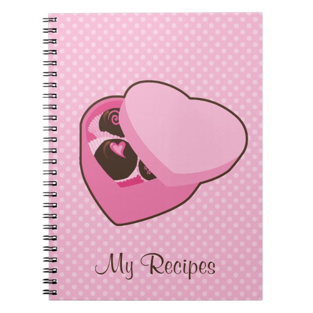 Cuaderno Caja de libro de la receta de los chocolates (Frente)