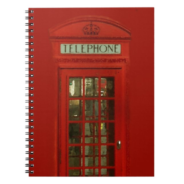 Cuaderno Caja Vintage de teléfono rojo (Frente)