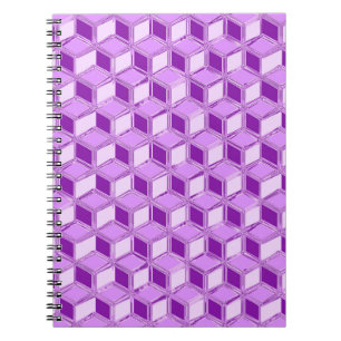 Cuaderno Cajas cromadas 3d - violeta violeta