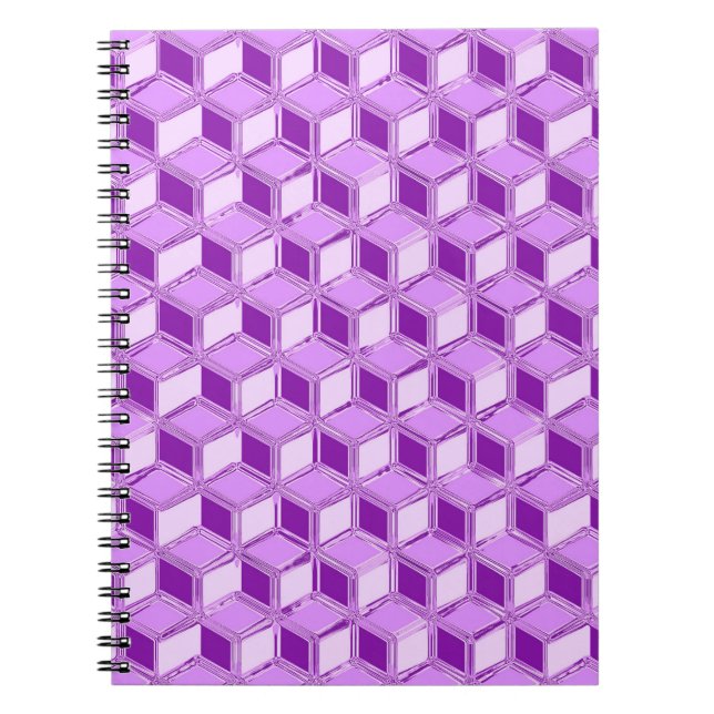 Cuaderno Cajas cromadas 3d - violeta violeta (Frente)