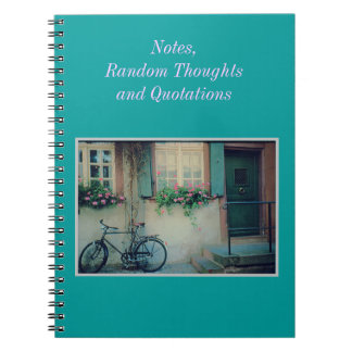 Cuaderno Cajas de flores de ventana, Shutters, Bicicleta, E