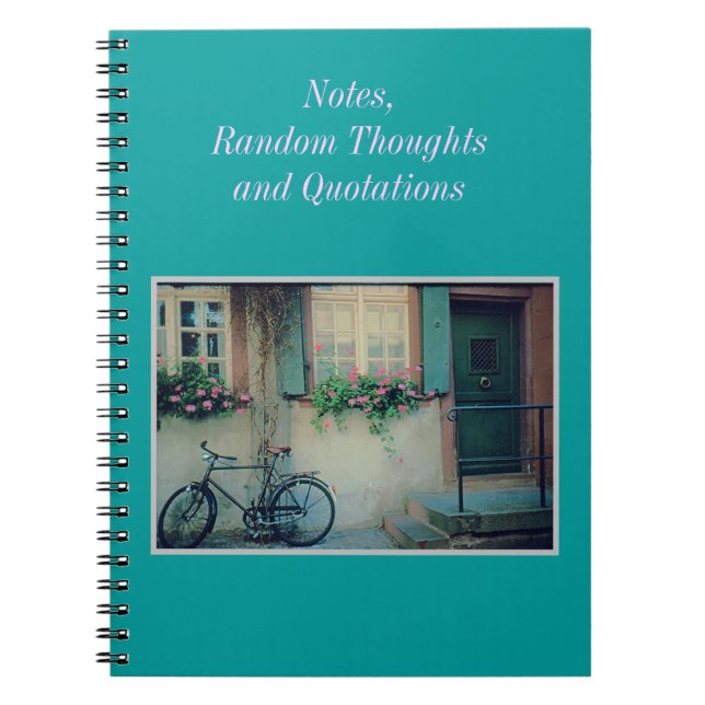 Cuaderno Cajas de flores de ventana, Shutters, Bicicleta, E (Frente)