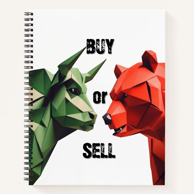 Cuaderno Cajón de toros espirales vs. Bear Market Struggle  (Anverso)