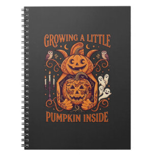 Cuaderno Calabacita Creciente Dentro de Calabazas de Hallow