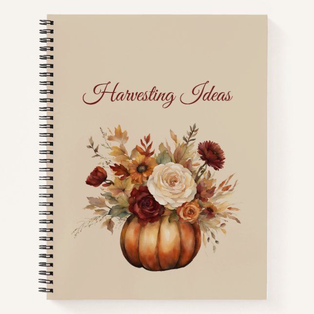 Cuaderno Calabaza acuática y flores-ideas cosechadoras- (Anverso)