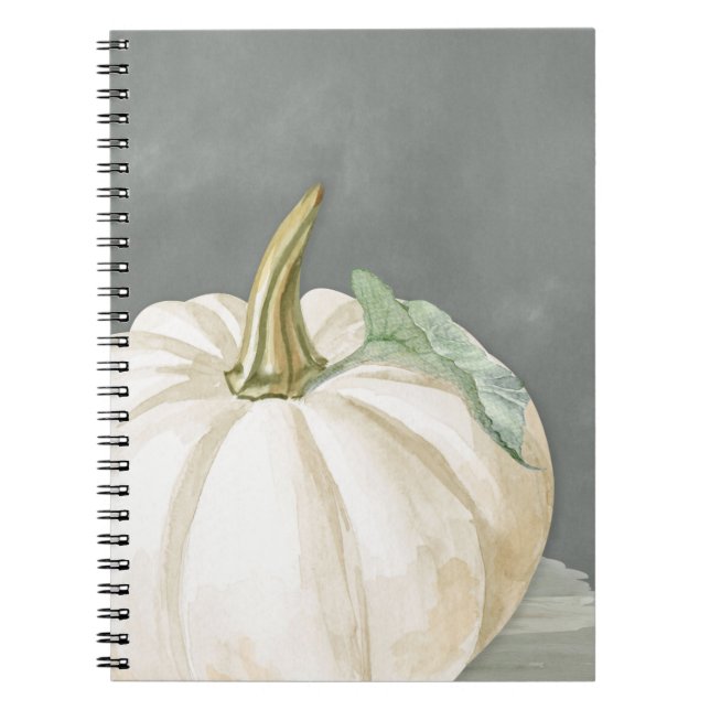 Cuaderno Calabaza blanca de otoño de granjas (Frente)