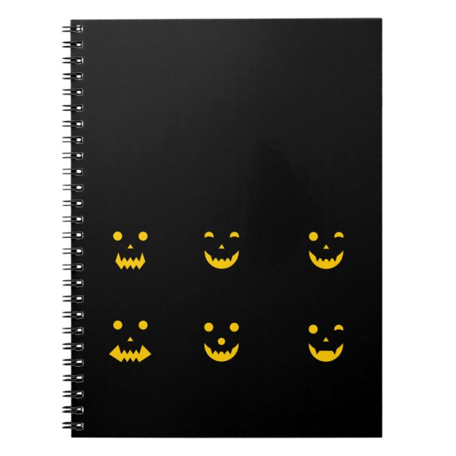 Cuaderno Calabaza brillante enfrenta Halloween (Frente)
