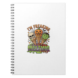 Cuaderno Calabaza de bomba de hielo de Halloween me estoy d