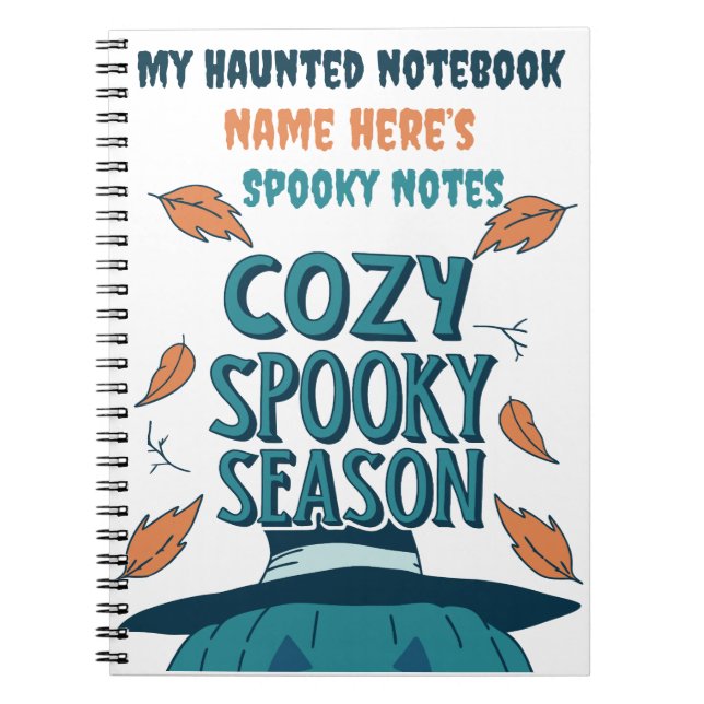 Cuaderno Calabaza de calabaza de Halloween Retro Cosy Spook (Frente)