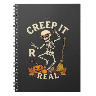 Cuaderno Calabaza de Escoba de Esqueleto Bailarín Creep It