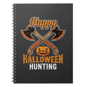 Cuaderno Calabaza de Halloween con Hachas Cruzadas de Caza