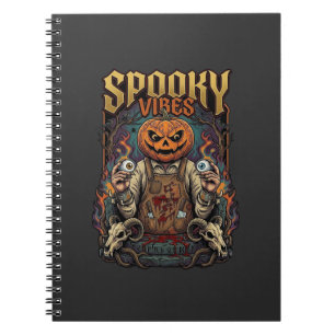 Cuaderno Calabaza de Halloween de Vires espeluznante sosten
