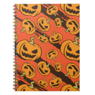 Cuaderno Calabaza de Halloween: Espeluznante patrón sin foc