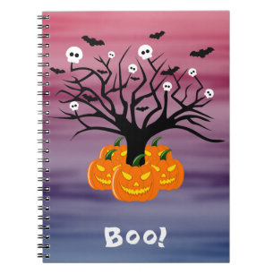 Cuaderno Calabaza de Halloween Jack del Árbol Muerto de los