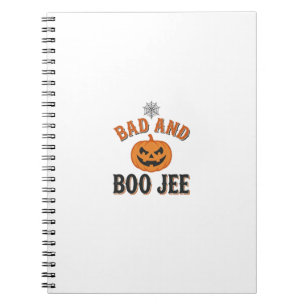 Cuaderno Calabaza de Halloween mala y boo jee gráfica_1