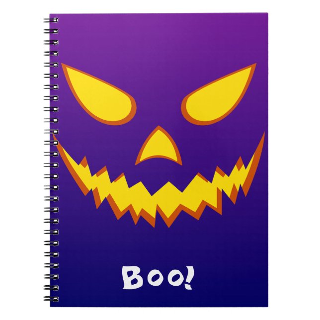 Cuaderno Calabaza de Jack o Linterna con Cara Sonriente de  (Frente)