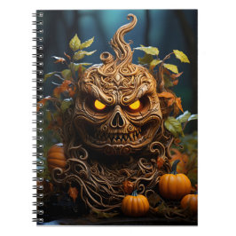 Cuaderno Calabaza De La Temporada Otoño De Halloween Y Hoja