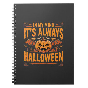 Cuaderno Calabaza de murciélago de Halloween siempre Diseño