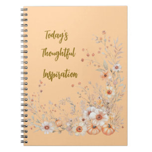 Cuaderno Calabaza de otoño y bloc de notas floral