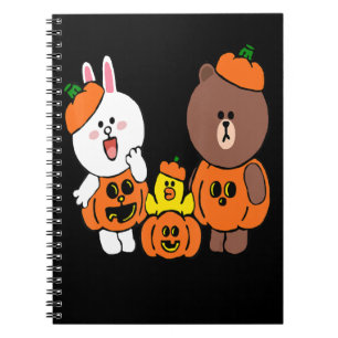 Cuaderno Calabaza de pato conejito conejo de oso marrón