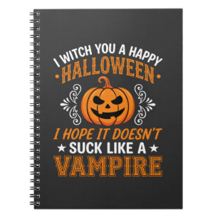 Cuaderno Calabaza de vampiro divertido de Halloween