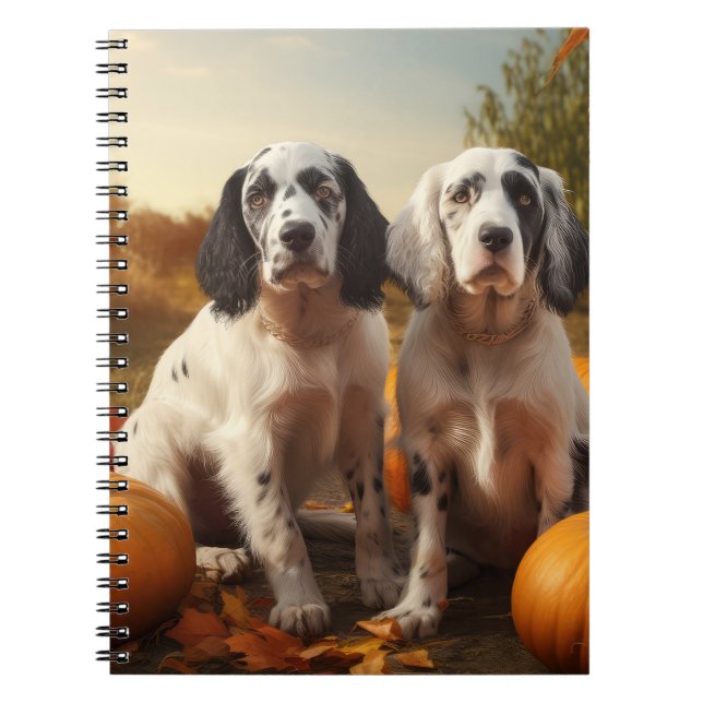 Cuaderno Calabaza deslumbrante del otoño de la porra ingles (Frente)